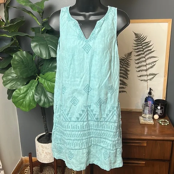 knee length dresses for ladies Linen Midi Dress – Slo Collective main image 0